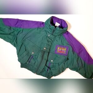 Vintage 80's C Young Ski Puffer Zip Coat Jacket Age 2/3 Years